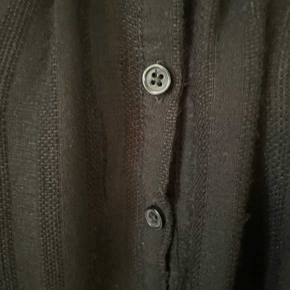 LOFT Black Top with Button Detail - Picture 4 of 5